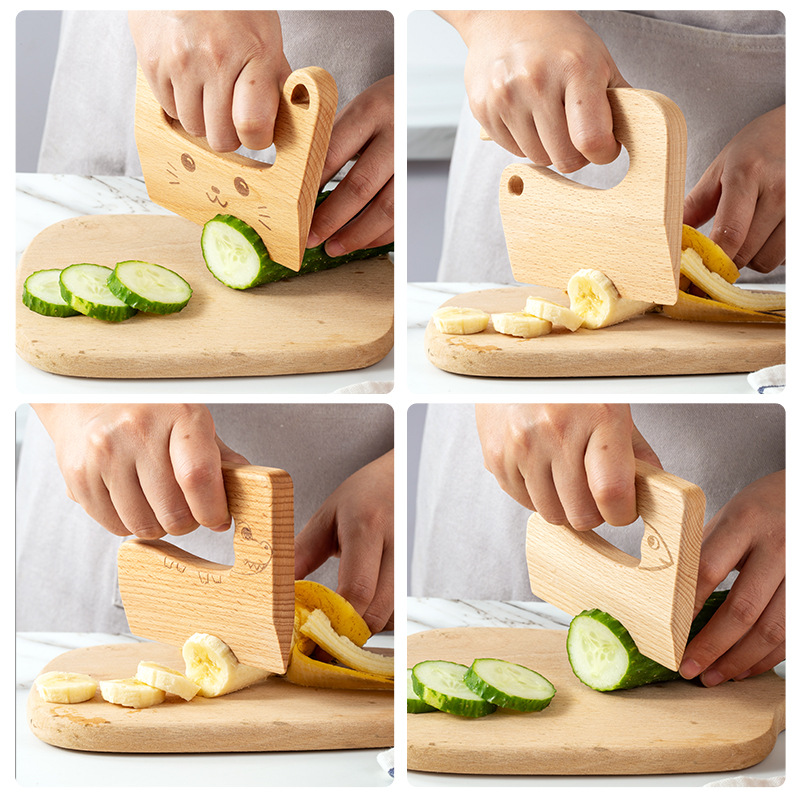 Kitchen Appliances For Kids - Wooden Kids Knife for Cooking Cute