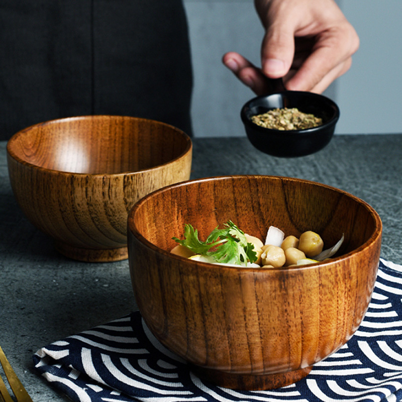 Stand Mixer Bowl - 1Pc Wooden Bowl Japanese Style Wood