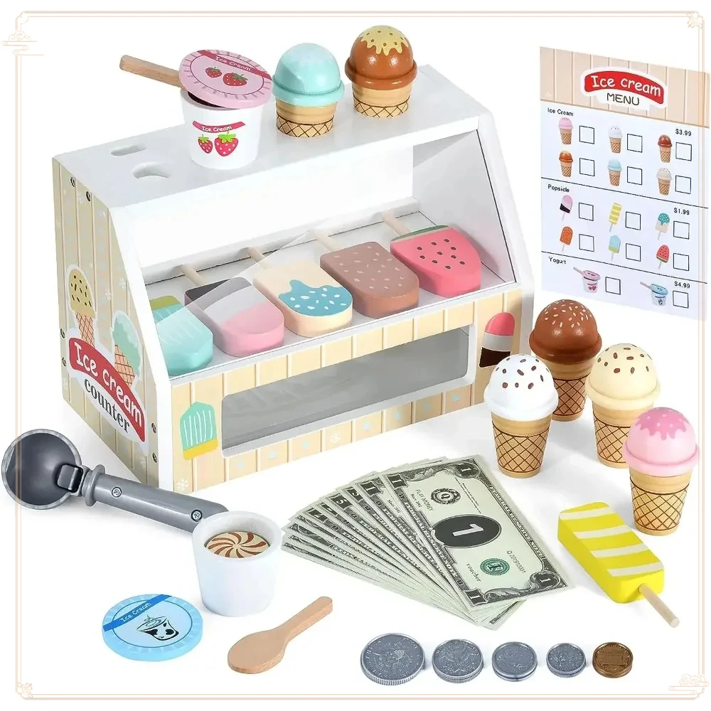 Kitchen Appliances For Kids - MYWooden Ice Cream Pretend Toys Mini