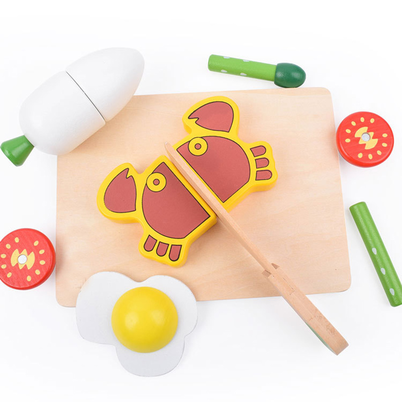 1PCS Wooden Toy Magnetic Cutti - Kitchen Appliances For Kids ulasan dan harga