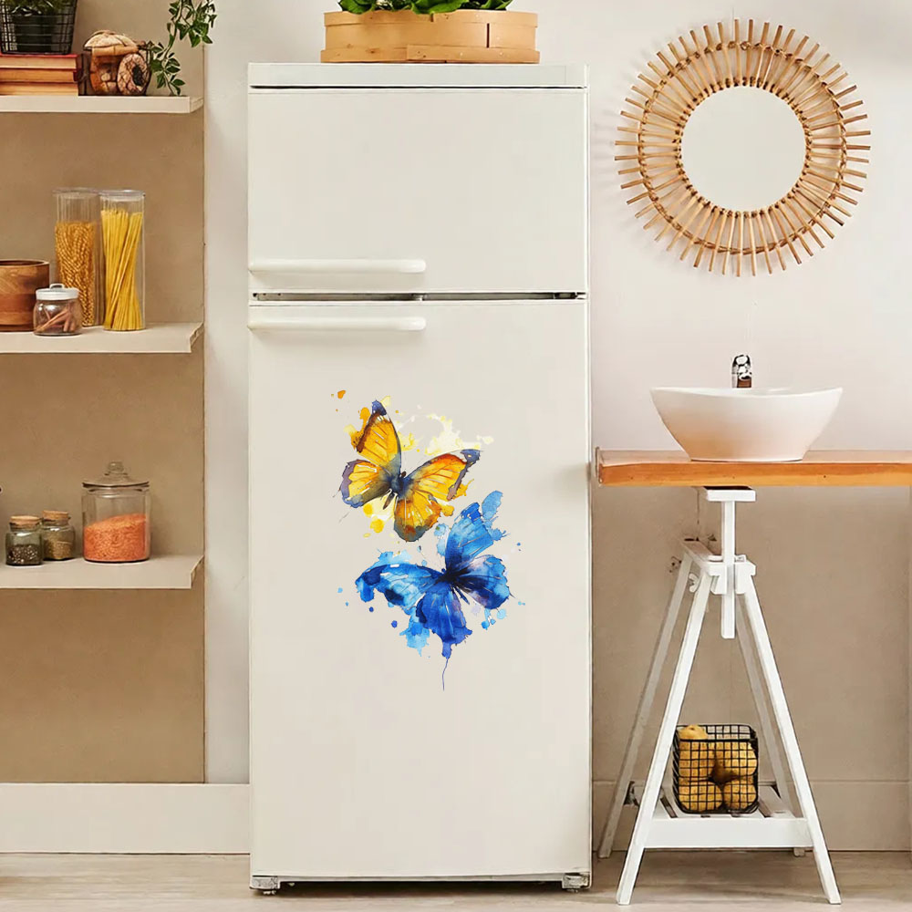 Watercolor Blue & Yellow Butte - Kitchen Appliances Yellow ulasan dan harga