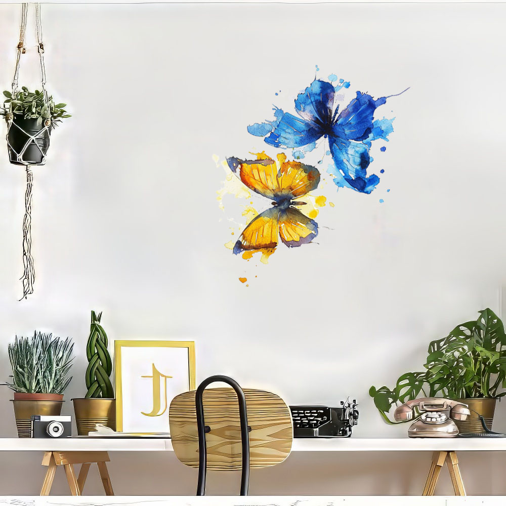 Watercolor Blue & Yellow Butte - Kitchen Appliances Yellow ulasan dan harga