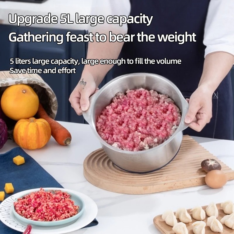 5L Home Electric Stainless Ste - Food Processor Large ulasan dan harga