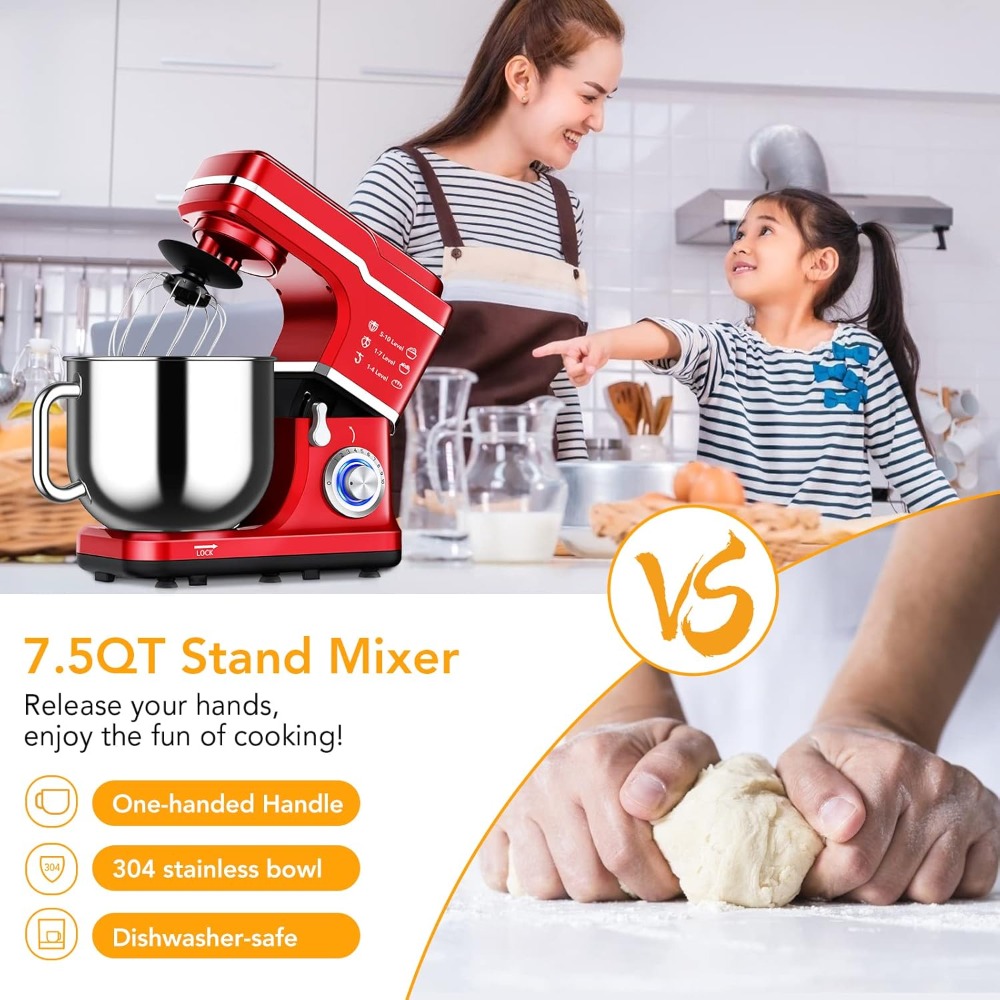 7.5 QT Stand Food Mixer, 10-Sp - Stand Mixer Bowl ulasan dan harga
