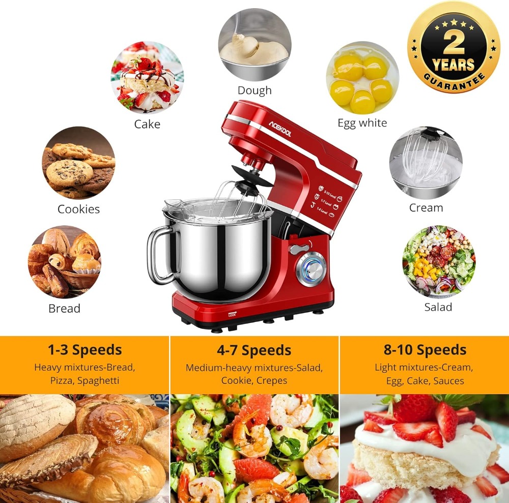 7.5 QT Stand Food Mixer, 10-Sp - Stand Mixer Bowl ulasan dan harga