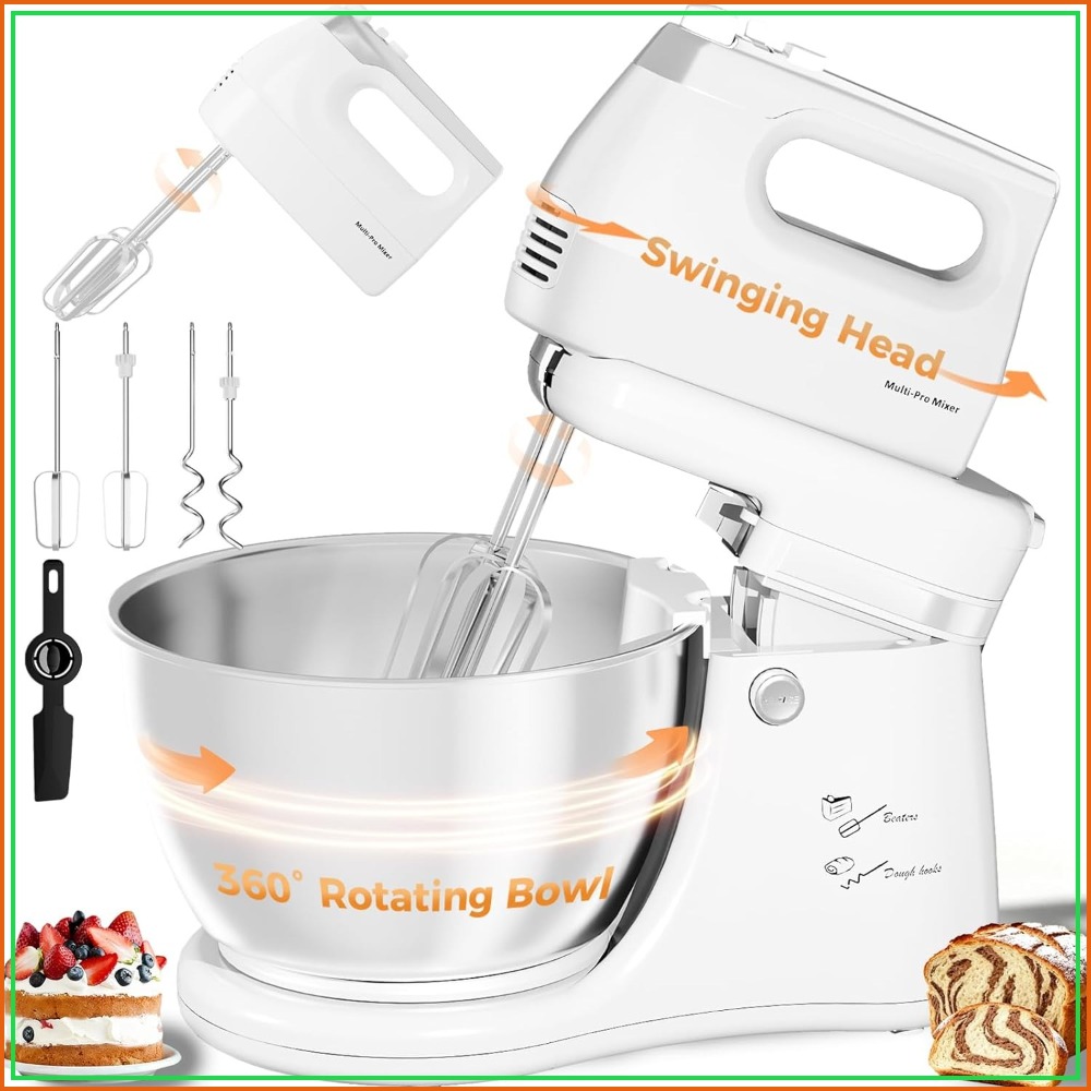 4.8QT 2-in-1 Stand Mixer, 250W - Stand Mixer Bowl ulasan dan harga
