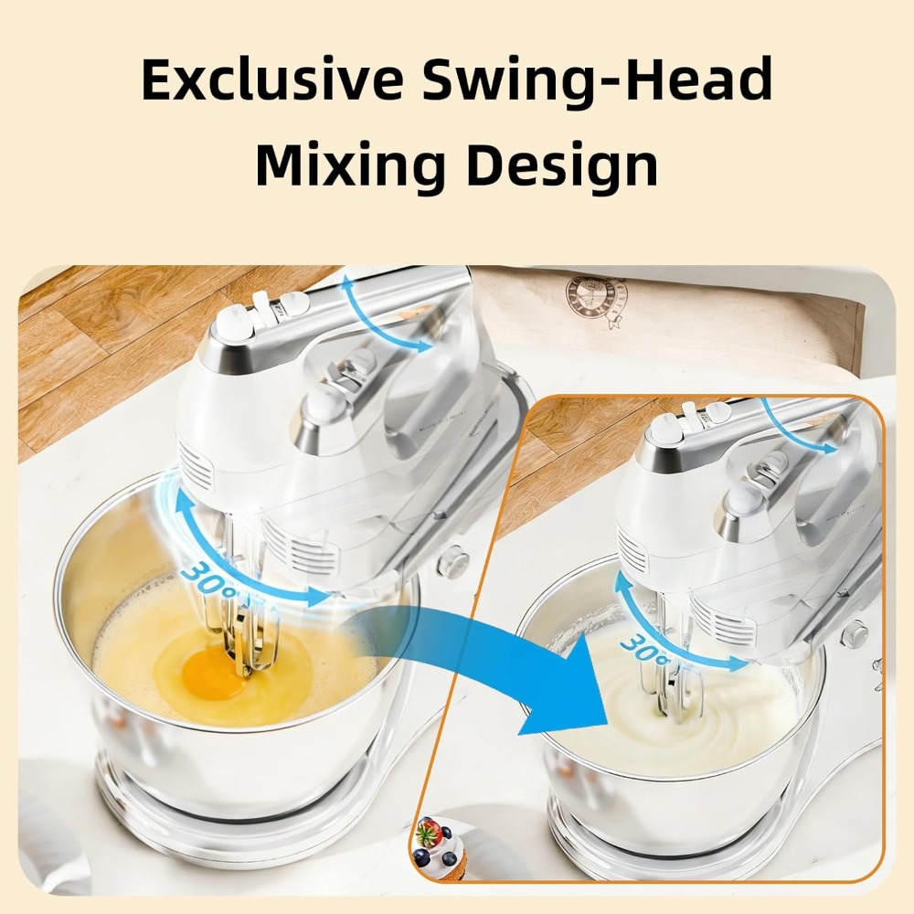 4.8QT 2-in-1 Stand Mixer, 250W - Stand Mixer Bowl ulasan dan harga