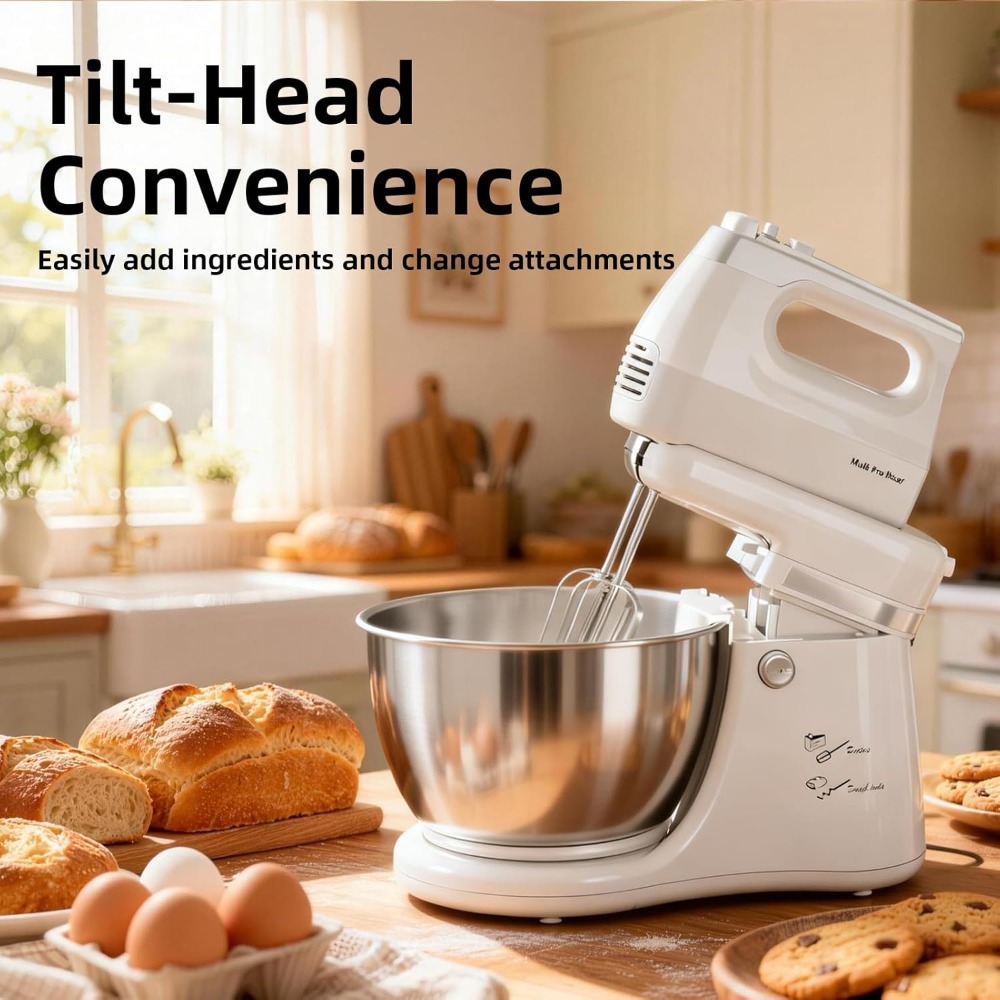 4.8QT 2-in-1 Stand Mixer, 250W - Stand Mixer Bowl ulasan dan harga