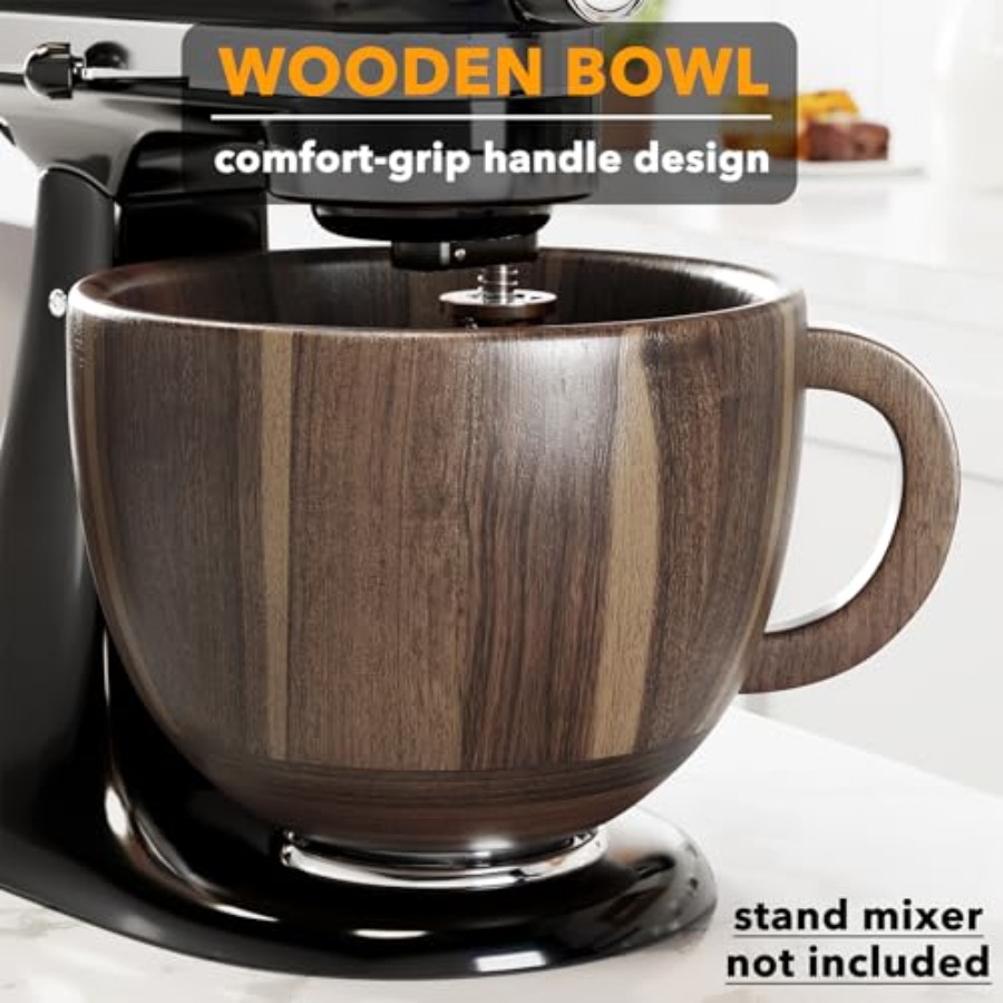 Kitchen wooden bowl with handl - Stand Mixer Bowl ulasan dan harga