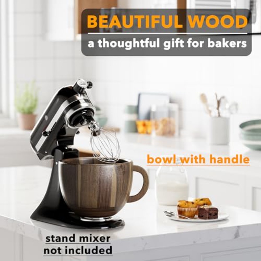 Kitchen wooden bowl with handl - Stand Mixer Bowl ulasan dan harga