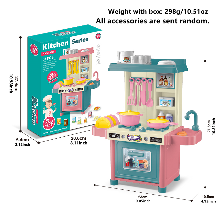 mini 53PCS Pretend Play Kitche - Kitchen Appliances For Kids ulasan dan harga