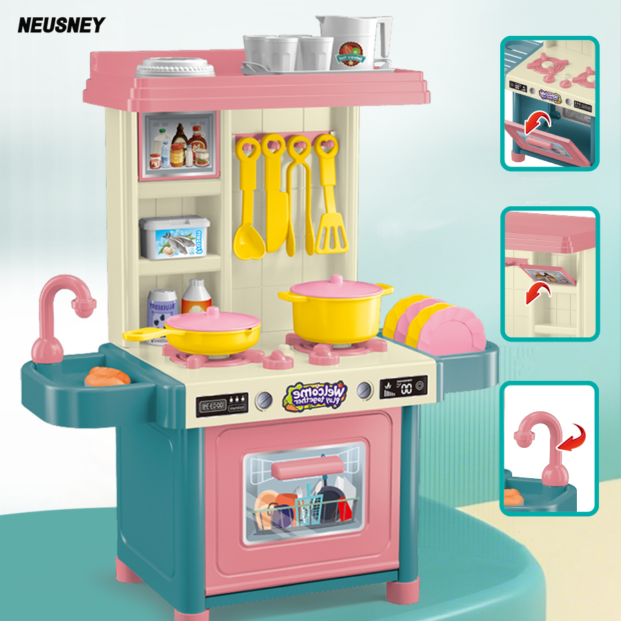 mini 53PCS Pretend Play Kitche - Kitchen Appliances For Kids ulasan dan harga