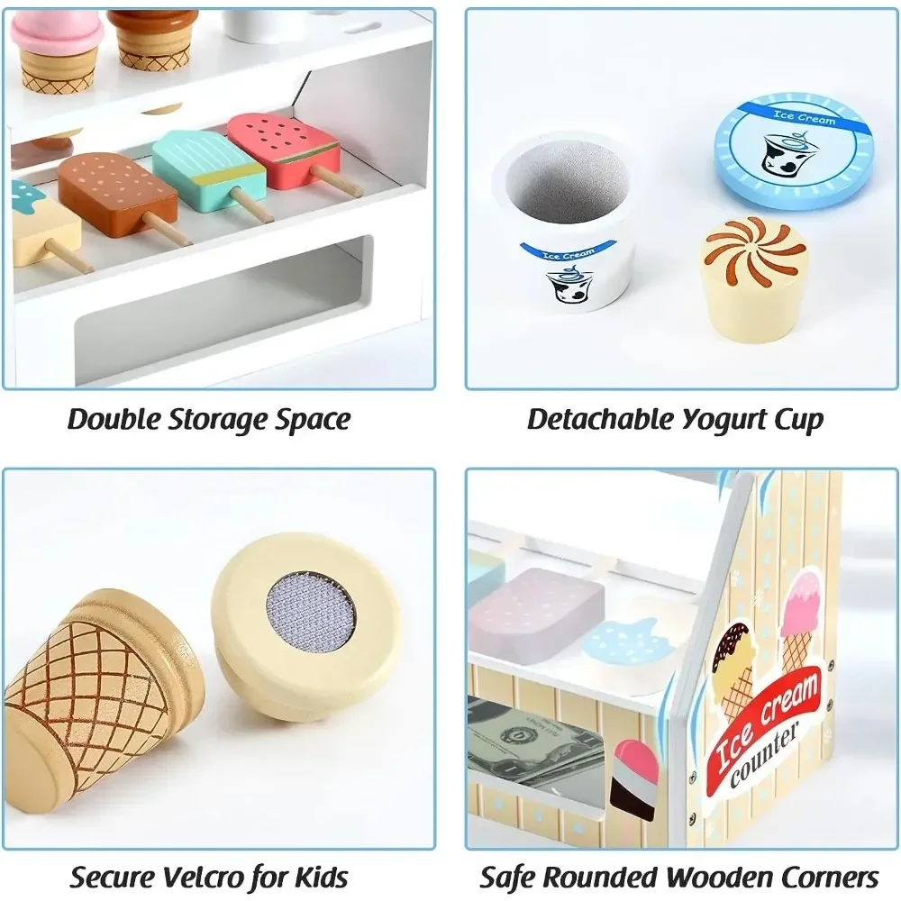 MYWooden Ice Cream Pretend Toy - Kitchen Appliances For Kids ulasan dan harga