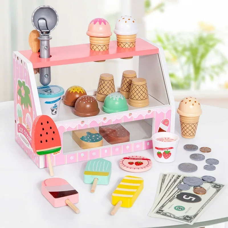 MYWooden Ice Cream Pretend Toy - Kitchen Appliances For Kids ulasan dan harga